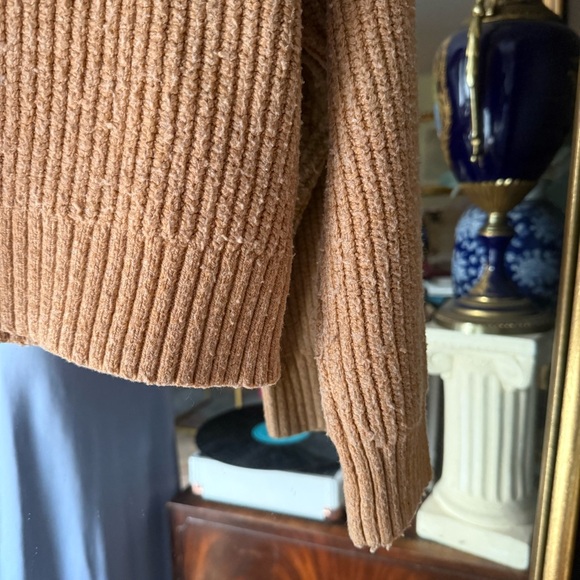 American Eagle Vintage Brown Ribbed Oversized Sweater - Picture 3 of 6